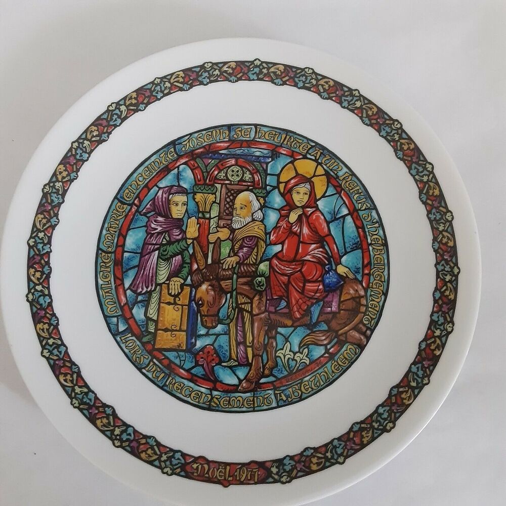 Henri D'arceaul & Fils Noel 1977 No Room at the Inn Christmas Plate